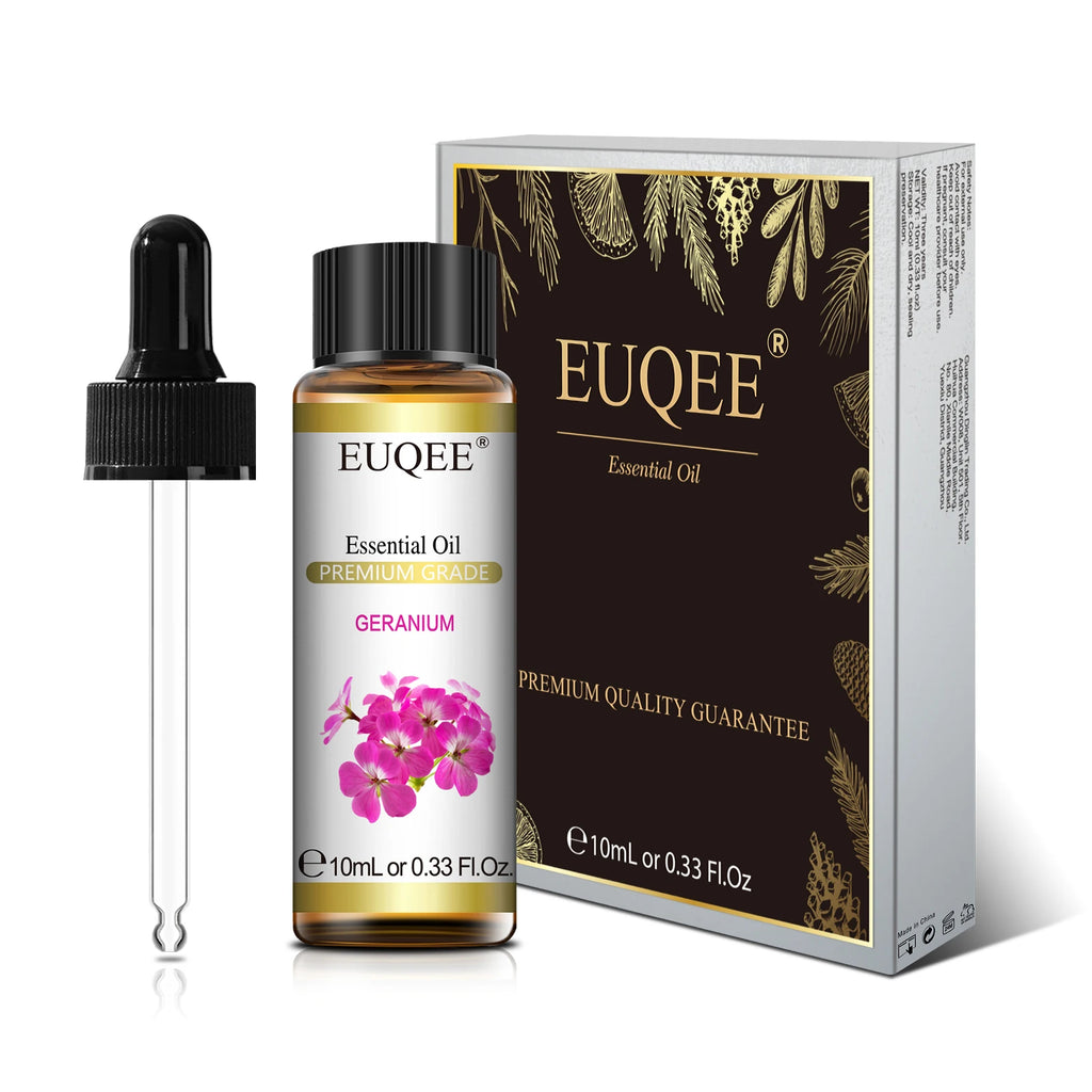 Indulge in Nature's Essence: 10ml Pure Essential Oil Set with Dropper - Lavender, Jasmine, Eucalyptus & Vanilla for Ultimate Aromatherapy