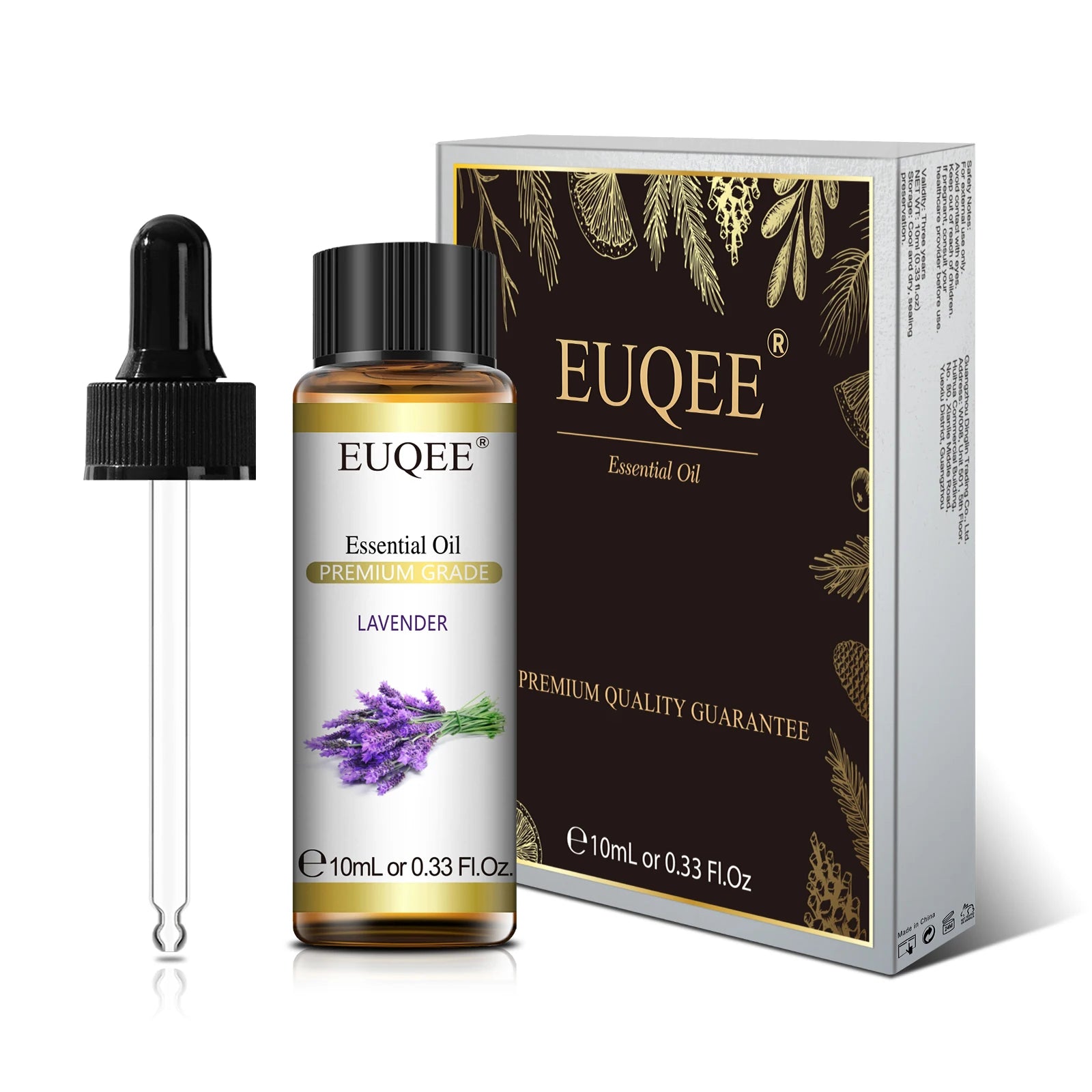 Indulge in Nature's Essence: 10ml Pure Essential Oil Set with Dropper - Lavender, Jasmine, Eucalyptus & Vanilla for Ultimate Aromatherapy