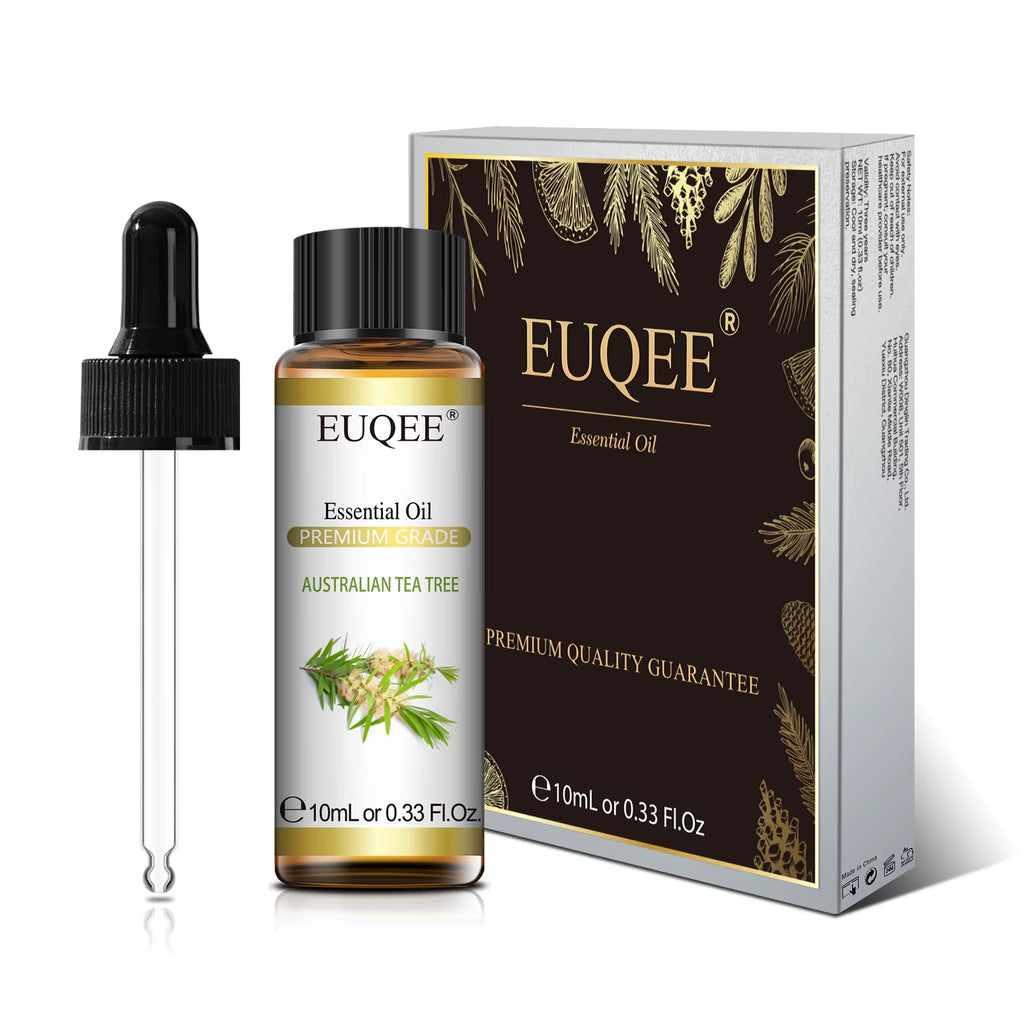 Indulge in Nature's Essence: 10ml Pure Essential Oil Set with Dropper - Lavender, Jasmine, Eucalyptus & Vanilla for Ultimate Aromatherapy
