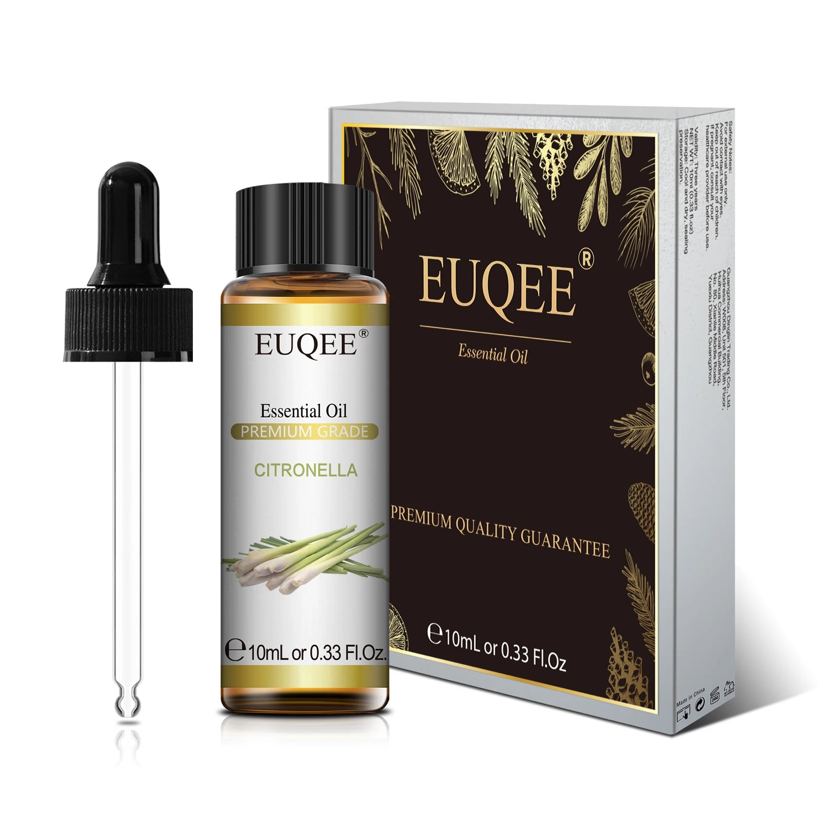 Indulge in Nature's Essence: 10ml Pure Essential Oil Set with Dropper - Lavender, Jasmine, Eucalyptus & Vanilla for Ultimate Aromatherapy