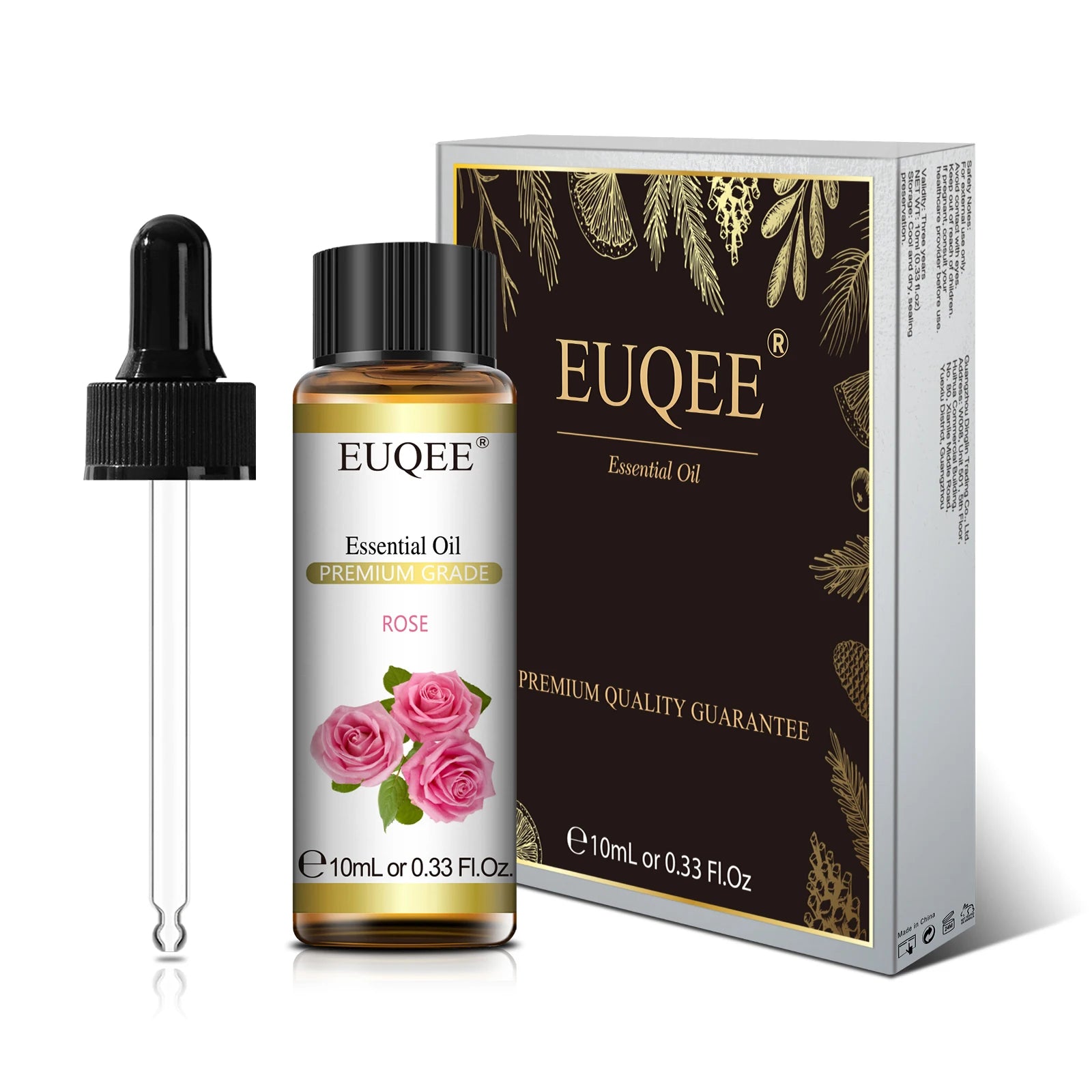 Indulge in Nature's Essence: 10ml Pure Essential Oil Set with Dropper - Lavender, Jasmine, Eucalyptus & Vanilla for Ultimate Aromatherapy