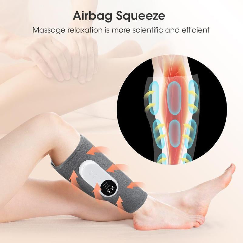 Revitalize Your Legs with the Cordless Air Compression Leg Massager - 3 Heating Modes for Ultimate Relaxation