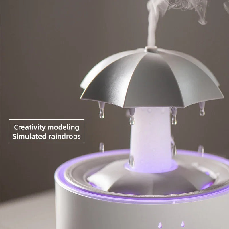 Transform Your Space with the Creative Raindrop Aroma Essential Oil Diffuser - A Colorful Humidifier with Romantic Lighting