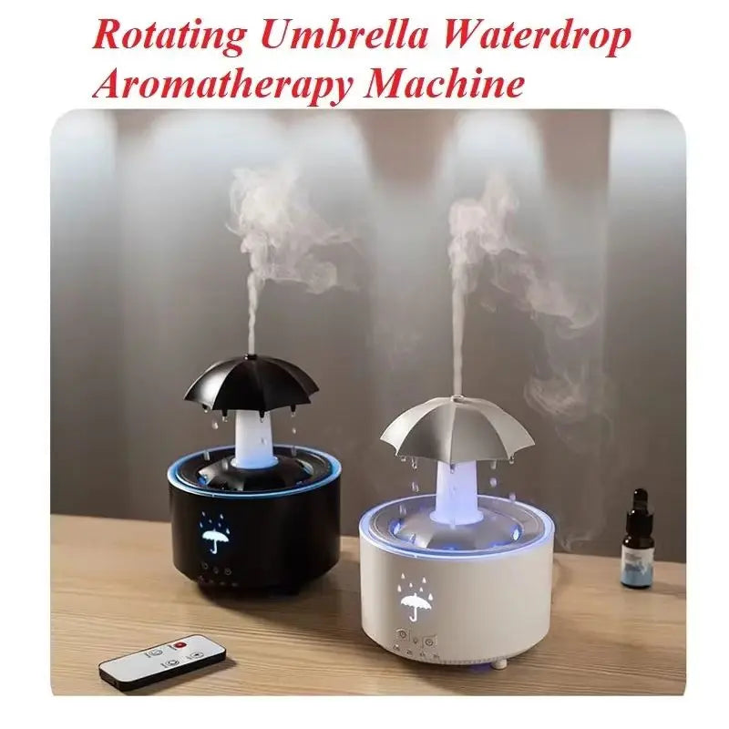 Transform Your Space with the Creative Raindrop Aroma Essential Oil Diffuser - A Colorful Humidifier with Romantic Lighting