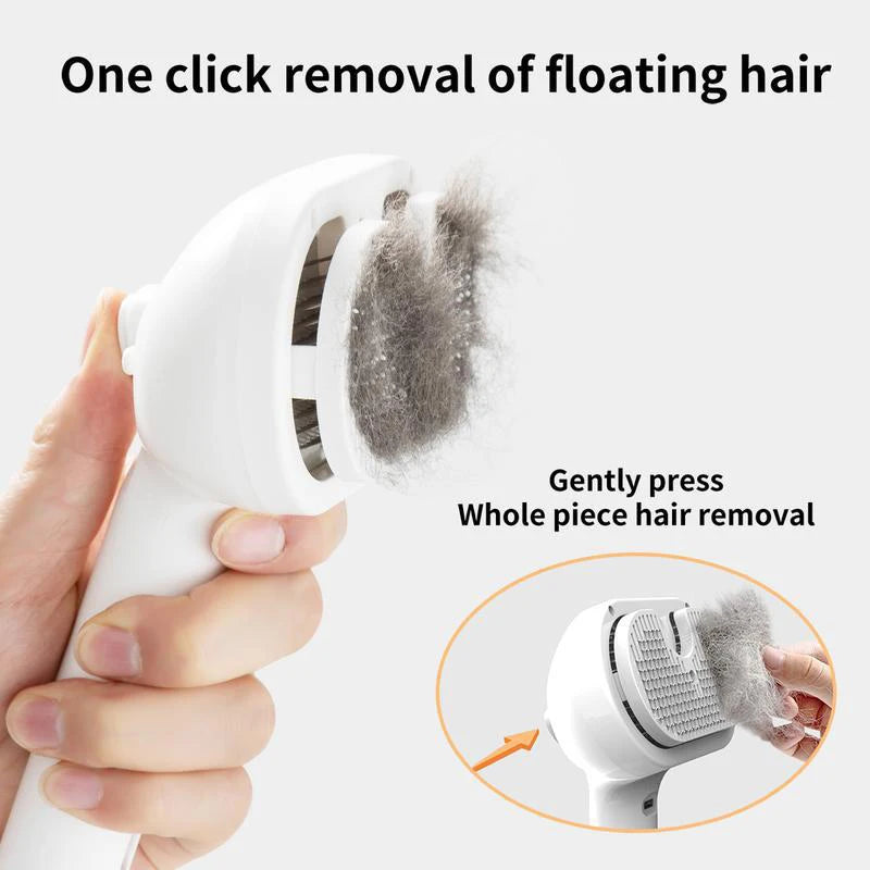 Revolutionary Dog Comb & Massage Brush - Gentle Round Head with Nano Spray for Effortless Hair Removal and Comfort