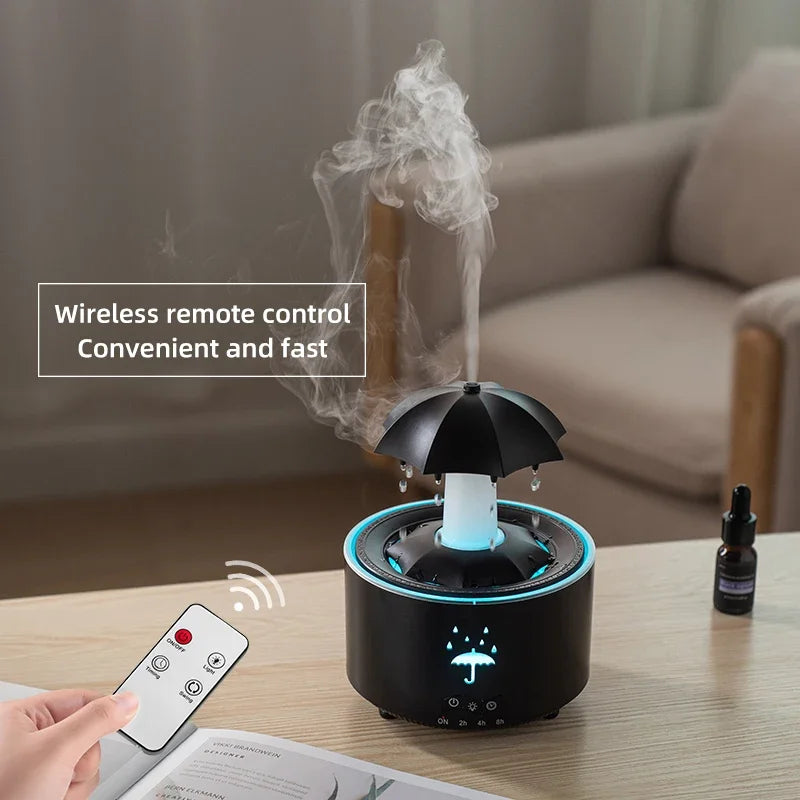 Transform Your Space with the Creative Raindrop Aroma Essential Oil Diffuser - A Colorful Humidifier with Romantic Lighting
