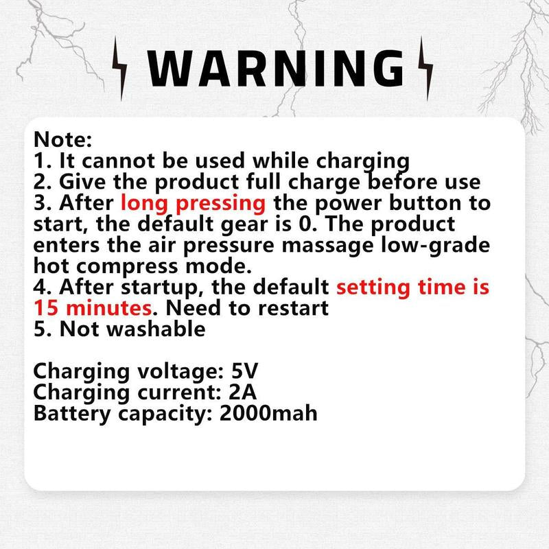Revitalize Your Legs with the Cordless Air Compression Leg Massager - 3 Heating Modes for Ultimate Relaxation